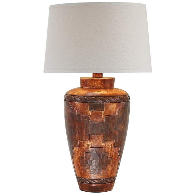 Image 1 Mabel Desert Brick Hydrocal Vase Table Lamp