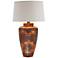 Mabel Desert Brick Hydrocal Vase Table Lamp