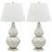 Mabelle Gray Glass Table Lamps Set of 2