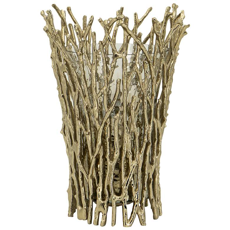 Image 1 Mabrey Gold & Clear Candleholder