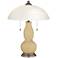 Macadamia Gourd-Shaped Table Lamp with Alabaster Shade