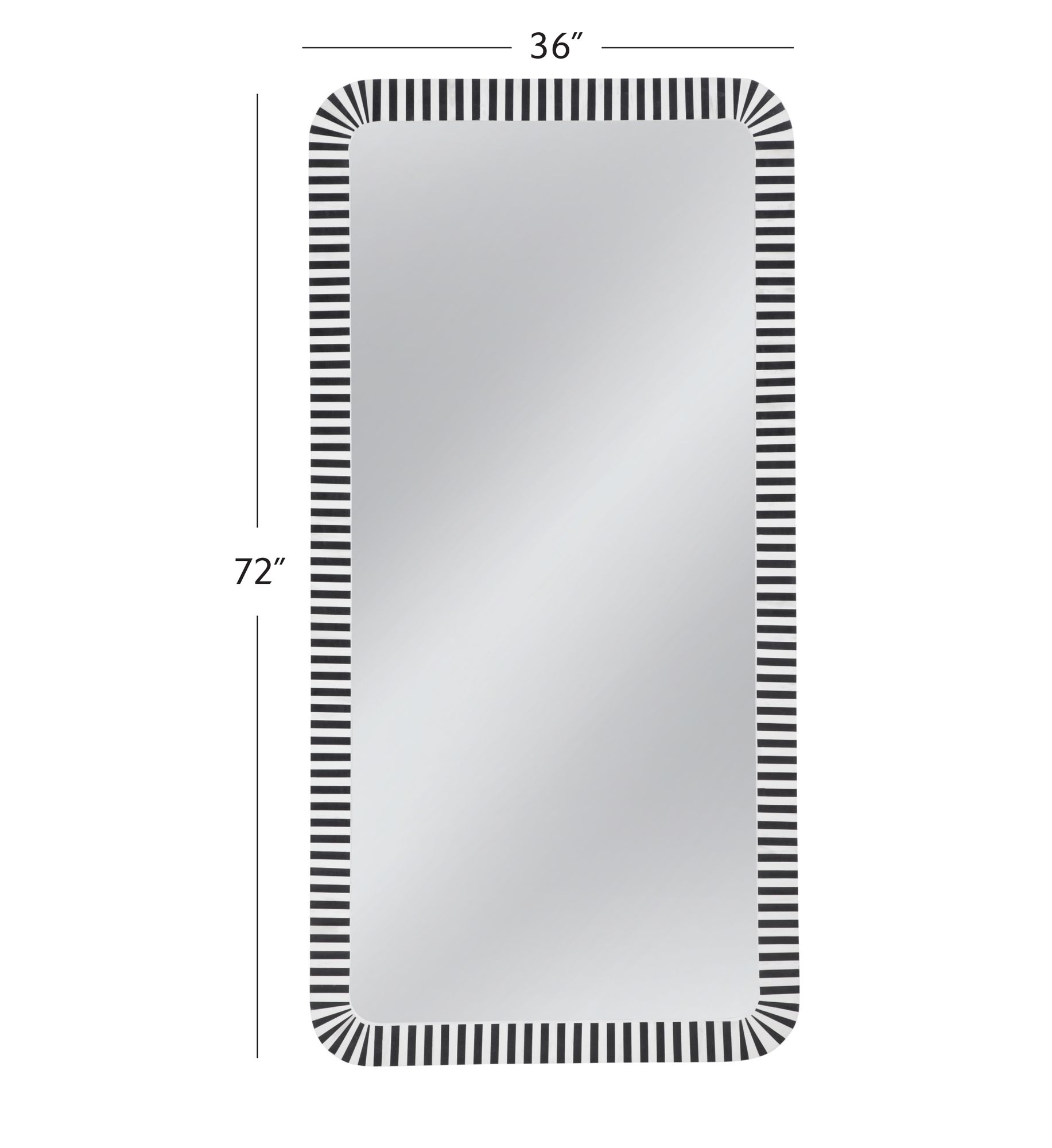 Image 4 MacAlister 72" Black Floor Mirror more views