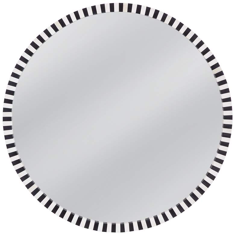 Image 1 Macardle 32" x 32" Black And Cream Wall Mirror