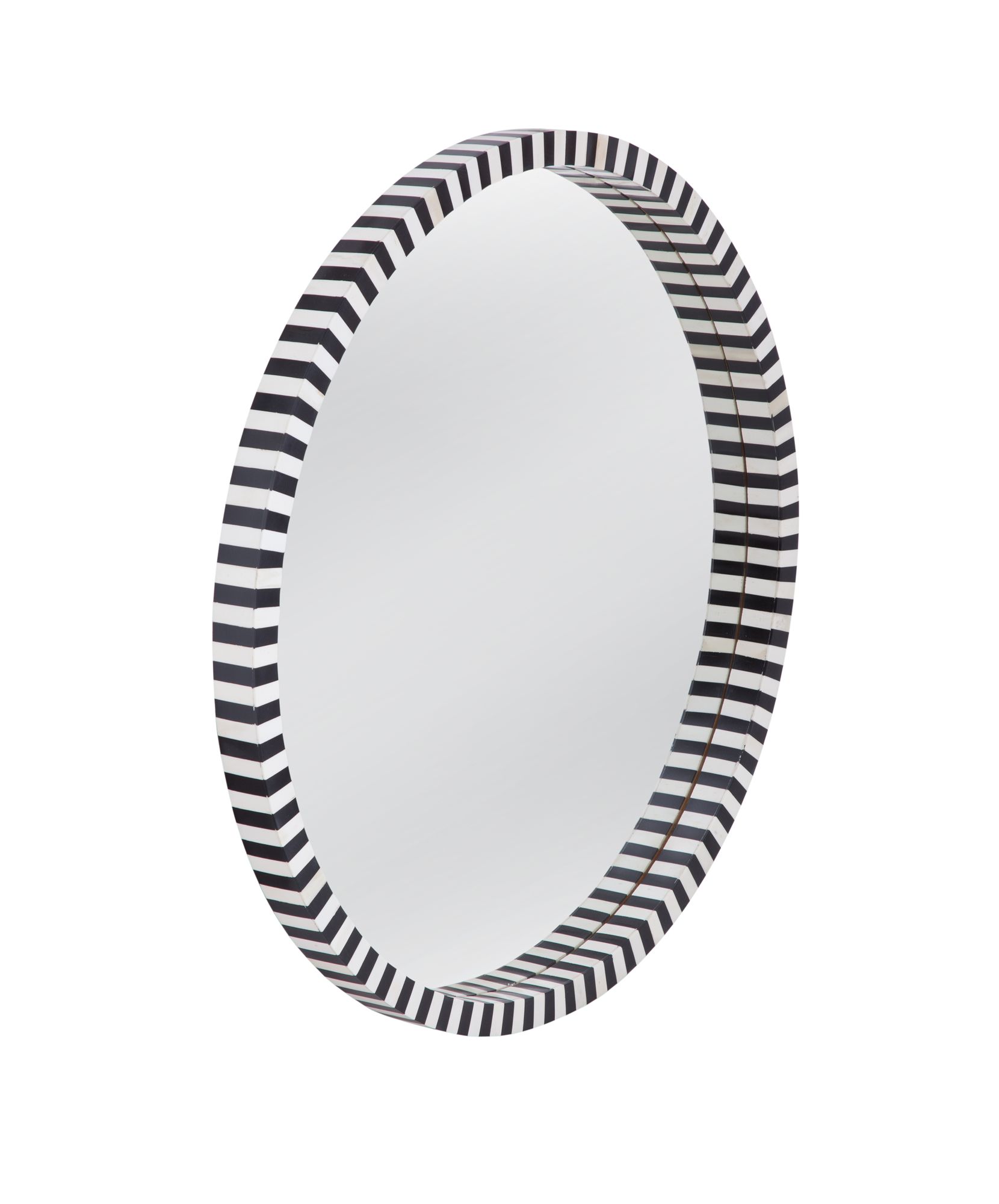 Image 2 Macardle 32" x 32" Black And Cream Wall Mirror more views