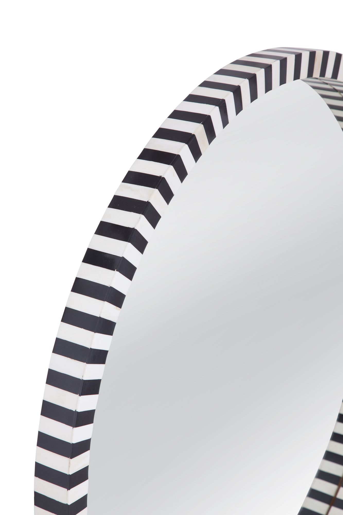 Image 3 Macardle 32" x 32" Black And Cream Wall Mirror more views