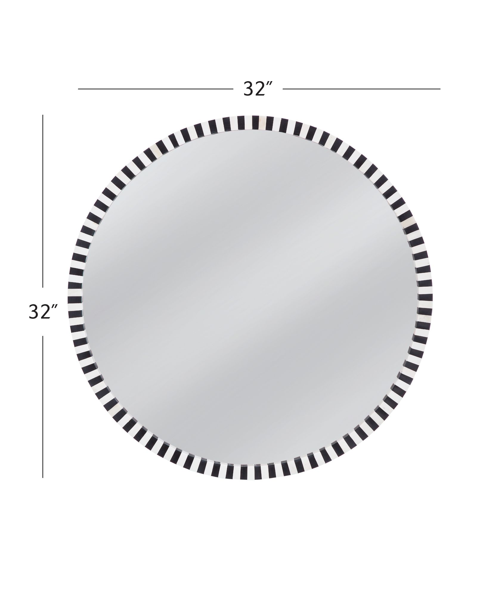 Image 5 Macardle 32" x 32" Black And Cream Wall Mirror more views