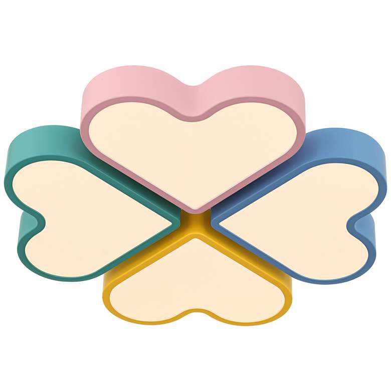 Image 2 Macaron Heart 20 3/4" Wide Pastel Colors LED Ceiling Light