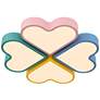 2_Macaron Heart 20 3/4" Wide Pastel Colors LED Ceiling Light