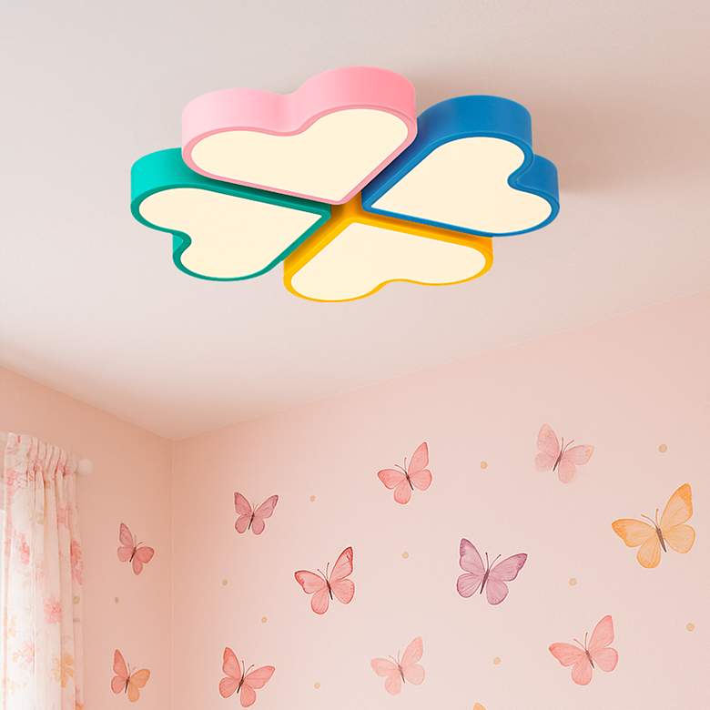 Image 1 Macaron Heart 20 3/4" Wide Pastel Colors LED Ceiling Light