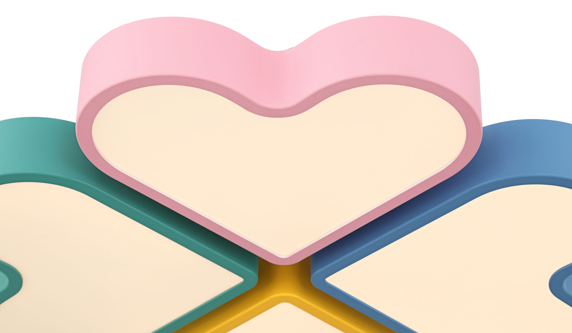 Macaron Heart 20 3/4" Wide Pastel Colors LED Ceiling Light