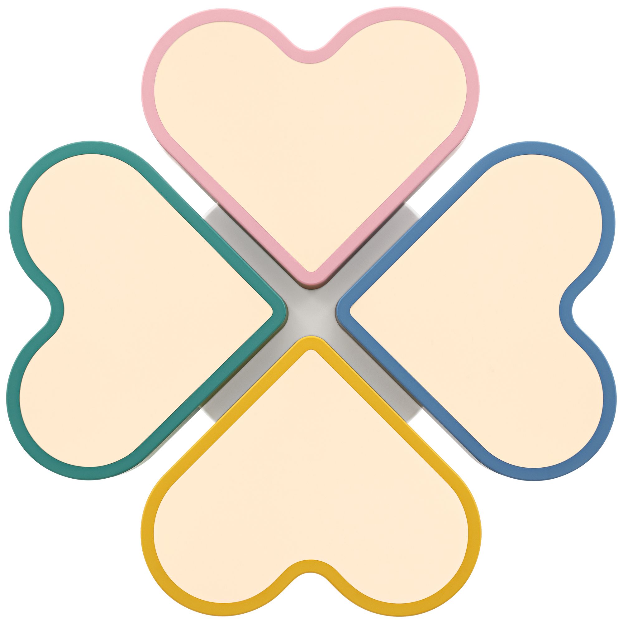 Macaron Heart 20 3/4" Wide Pastel Colors LED Ceiling Light