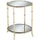 Macau 22" High Gold and Mirrored Accent Table