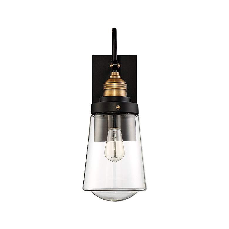 Image 4 Macauley 13 1/2" High Vintage Black Outdoor Wall Light more views