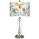 Macaw Jungle Giclee Apothecary Clear Glass Table Lamp