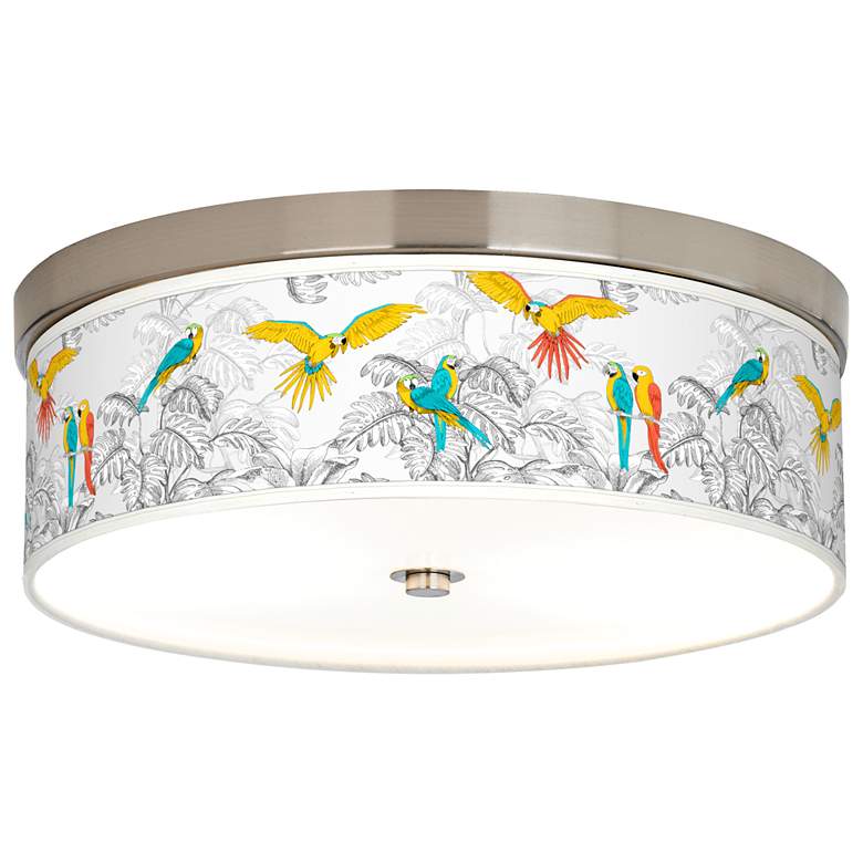 Image 1 Macaw Jungle Giclee Energy Efficient Ceiling Light