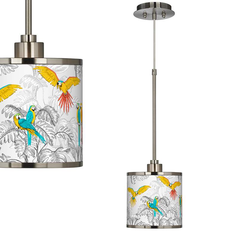 Image 1 Macaw Jungle Giclee Glow Mini Pendant Light