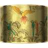 Macaw Jungle Gold Metallic Drum Lamp Shade 15.5x15.5x11 (Spider)