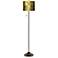 Macaw Jungle Gold Metallic Giclee Bronze Club Floor Lamp