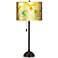 Macaw Jungle Gold Metallic Giclee Tiger Bronze Club Table Lamp