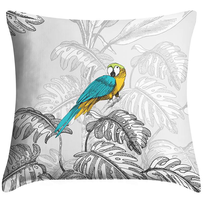 Image 1 Macaw Jungle I 18 inch Square Throw Pillow