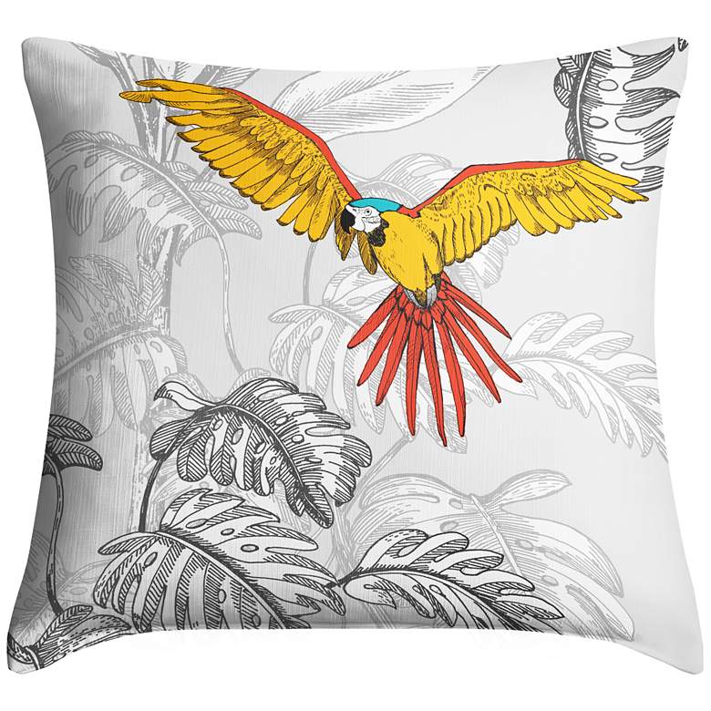 Image 1 Macaw Jungle III 18 inch Square Throw Pillow