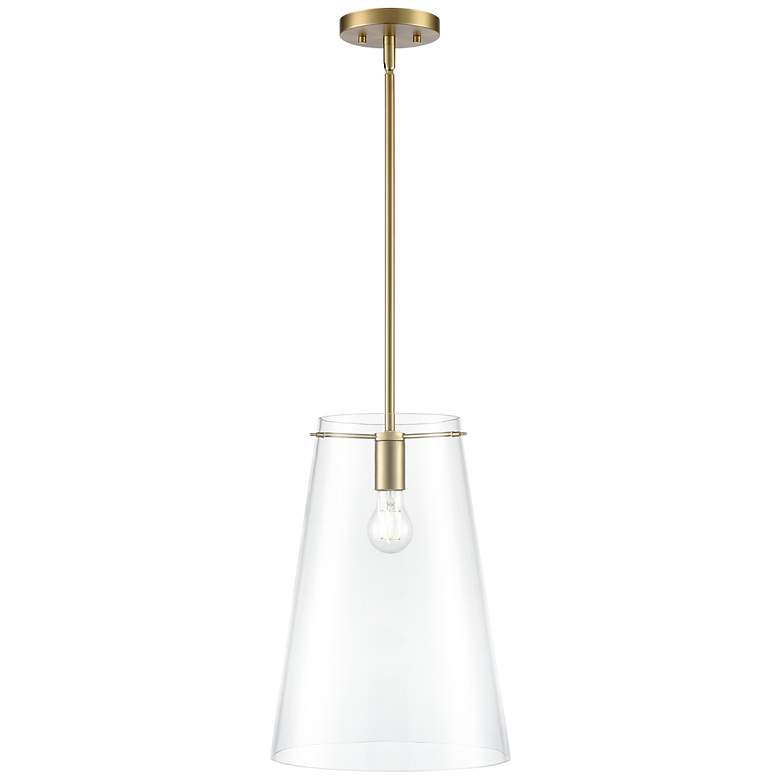 Image 2 Maccan 11.75" Wide 1-Light Pendant in Vintage Brass more views