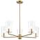 Maccan 31" Wide 5-Light Chandelier in Vintage Brass