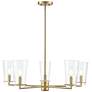 2_Maccan 31" Wide 5-Light Chandelier in Vintage Brass more views