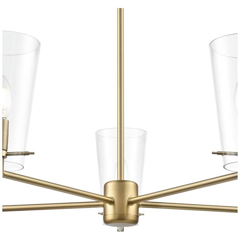 Image 3 Maccan 31" Wide 5-Light Chandelier in Vintage Brass more views