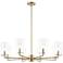 Maccan 38.75" Wide 8-Light Chandelier in Vintage Brass