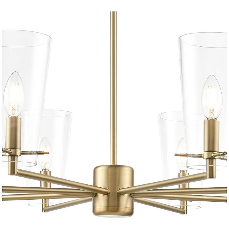 Image 3 Maccan 38.75" Wide 8-Light Chandelier in Vintage Brass more views