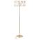 Macclenny 53.5" High Brushed Brass Floor Lamp With Beige Shade