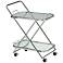 Mace Clear Glass and Chrome Serving Cart