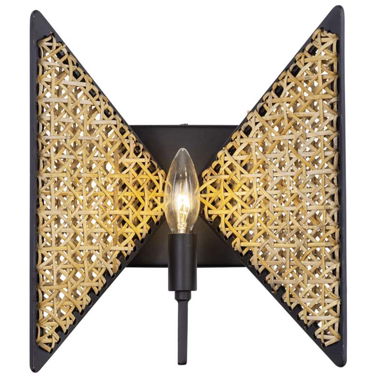 Image 1 Machina 1-Lt Sconce - Matte Black/Sulihiya