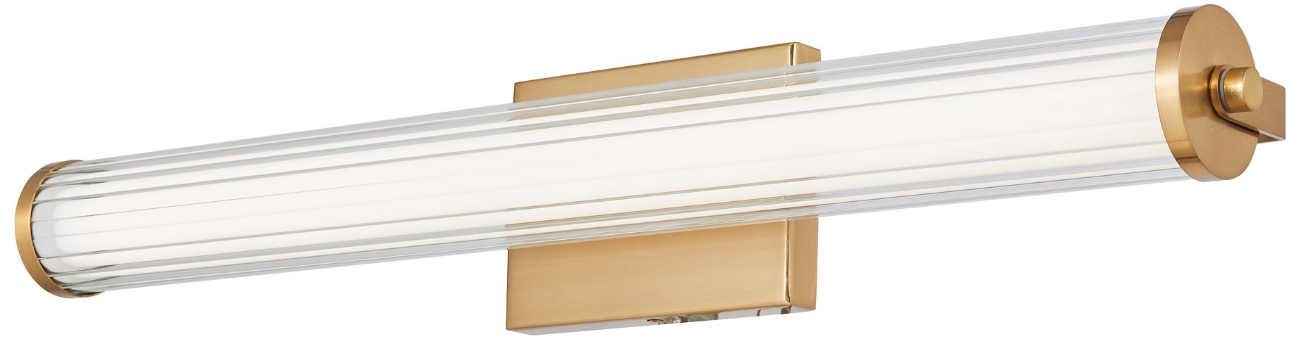 Image 2 Macie 24" Wide Brushed Brass LED Vanity Bath Light more views