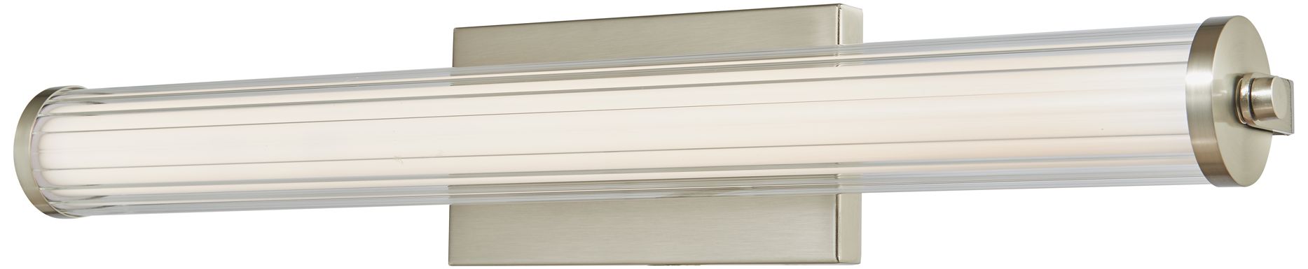 Image 2 Macie 24" Wide Brushed Nickel LED Vanity Bath Light more views