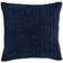 Macie Indigo Hand-Knitted 22" Square Decorative Pillow