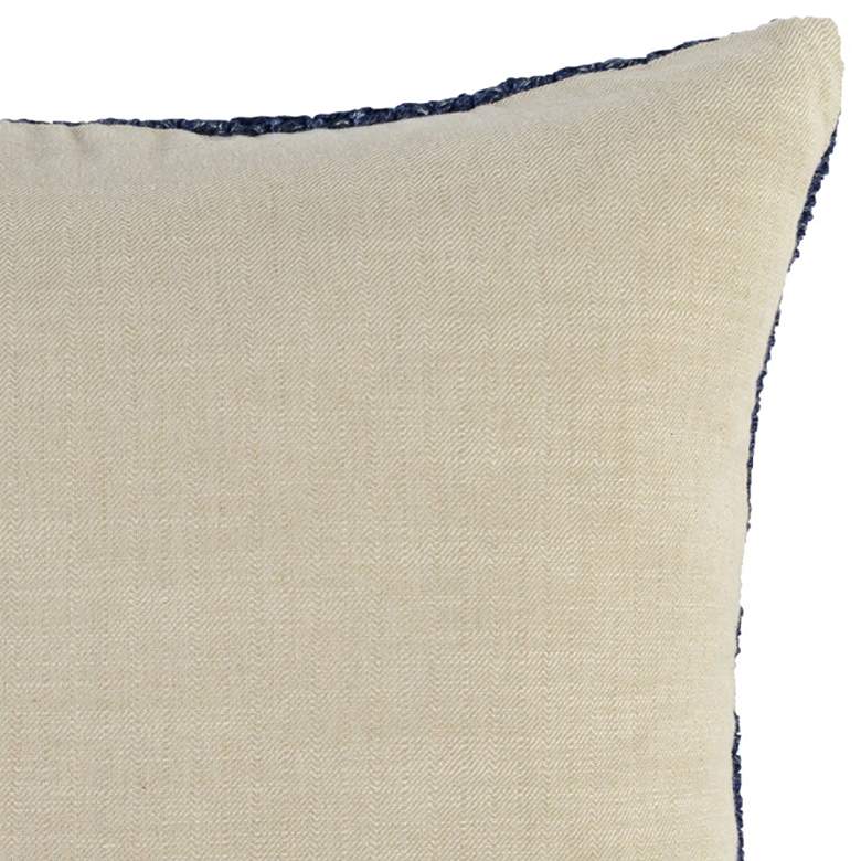 Image 2 Macie Indigo Hand-Knitted 22 inch Square Decorative Pillow more views