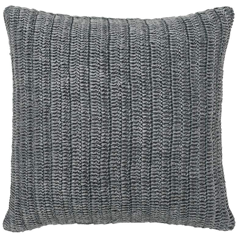 Image 1 Macie Stone Gray 22 inch Square Decorative Pillow