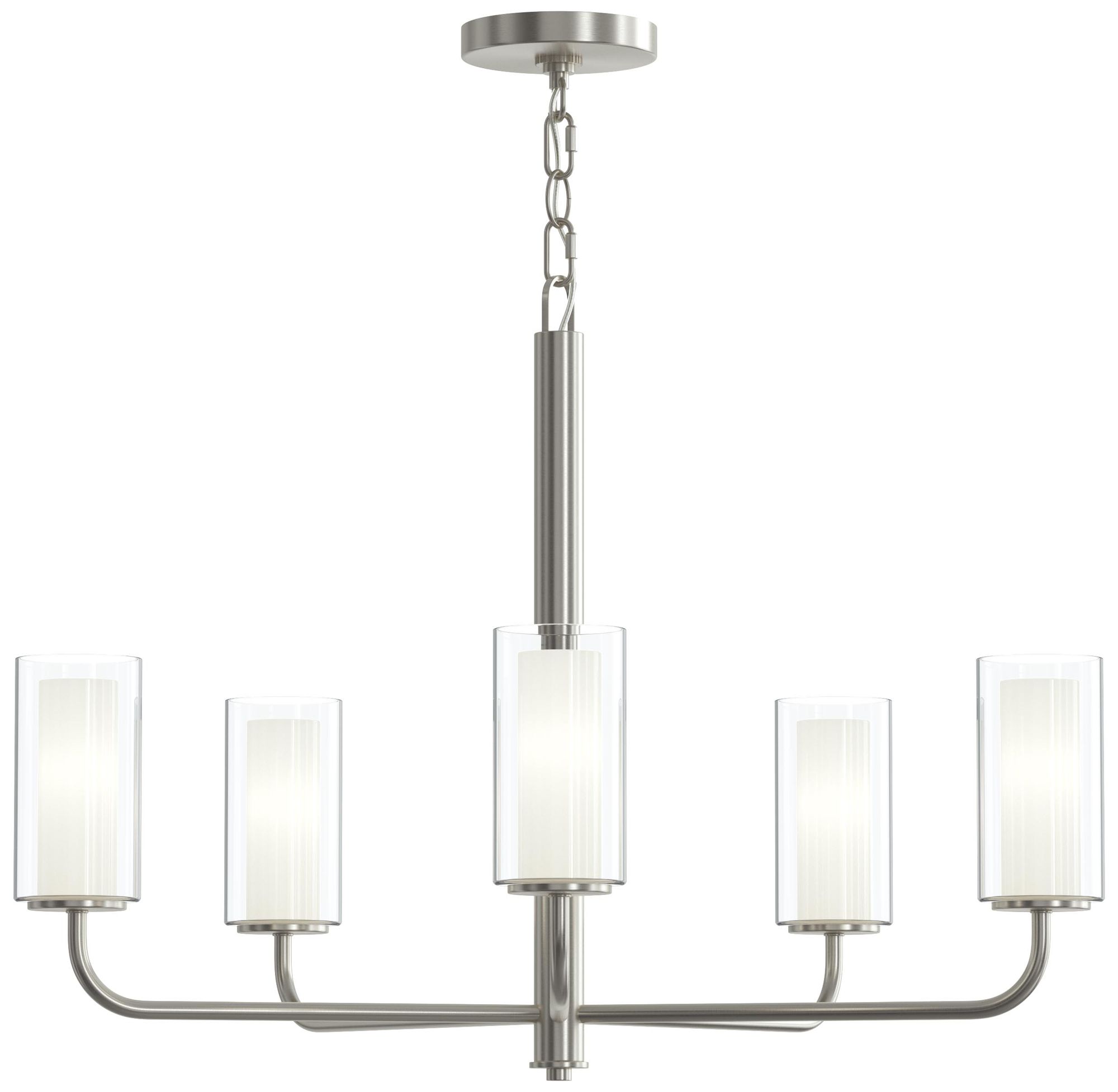 Mack Five-Light Chandelier with Layered Glass Shades