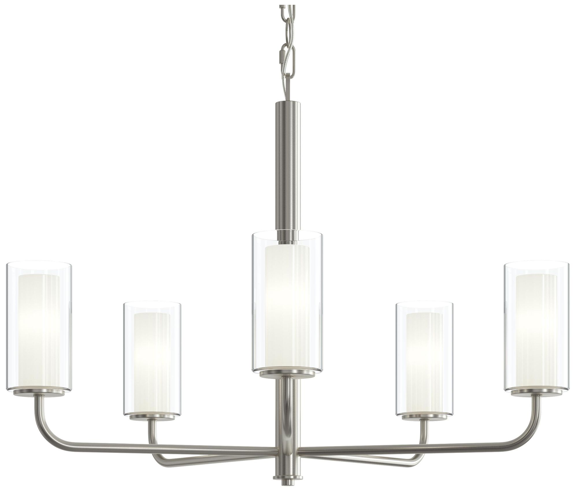 Mack Five-Light Chandelier with Layered Glass Shades