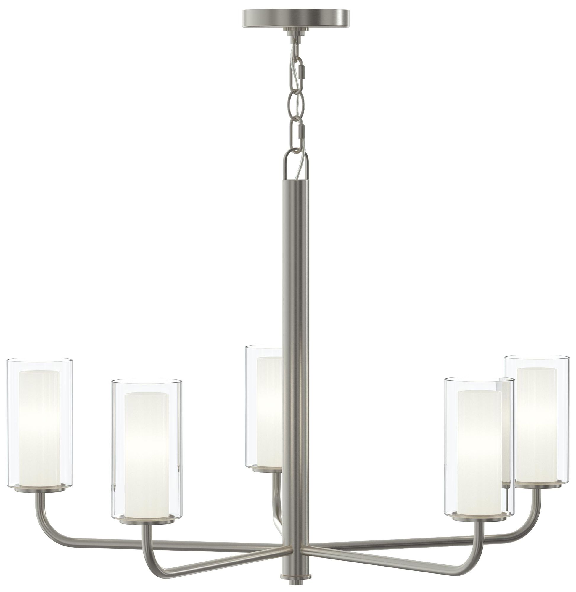 Mack Five-Light Chandelier with Layered Glass Shades