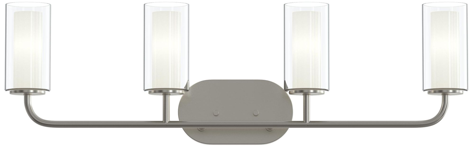 Image 7 Mack Four-Light Vanity Light with Layered Glass Shades more views