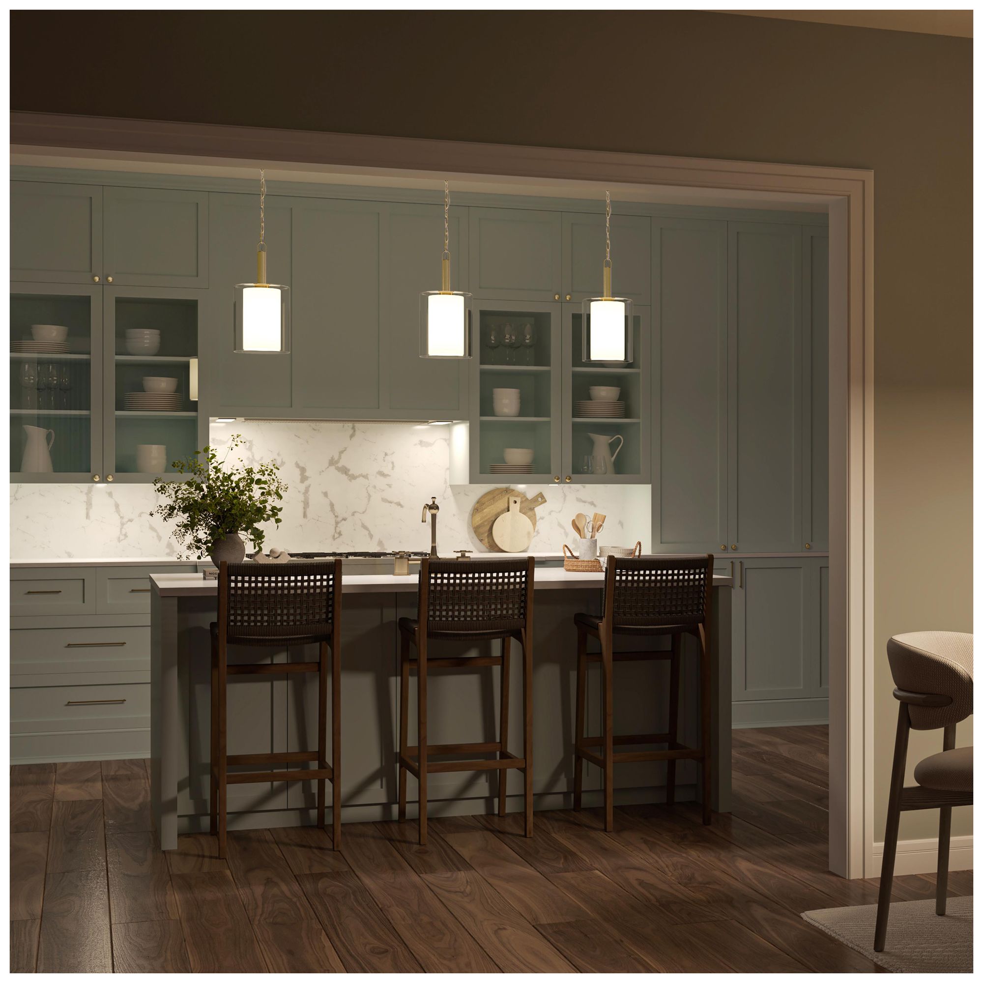 Image 5 Mack One-Light Pendant with Layered Glass Shade more views