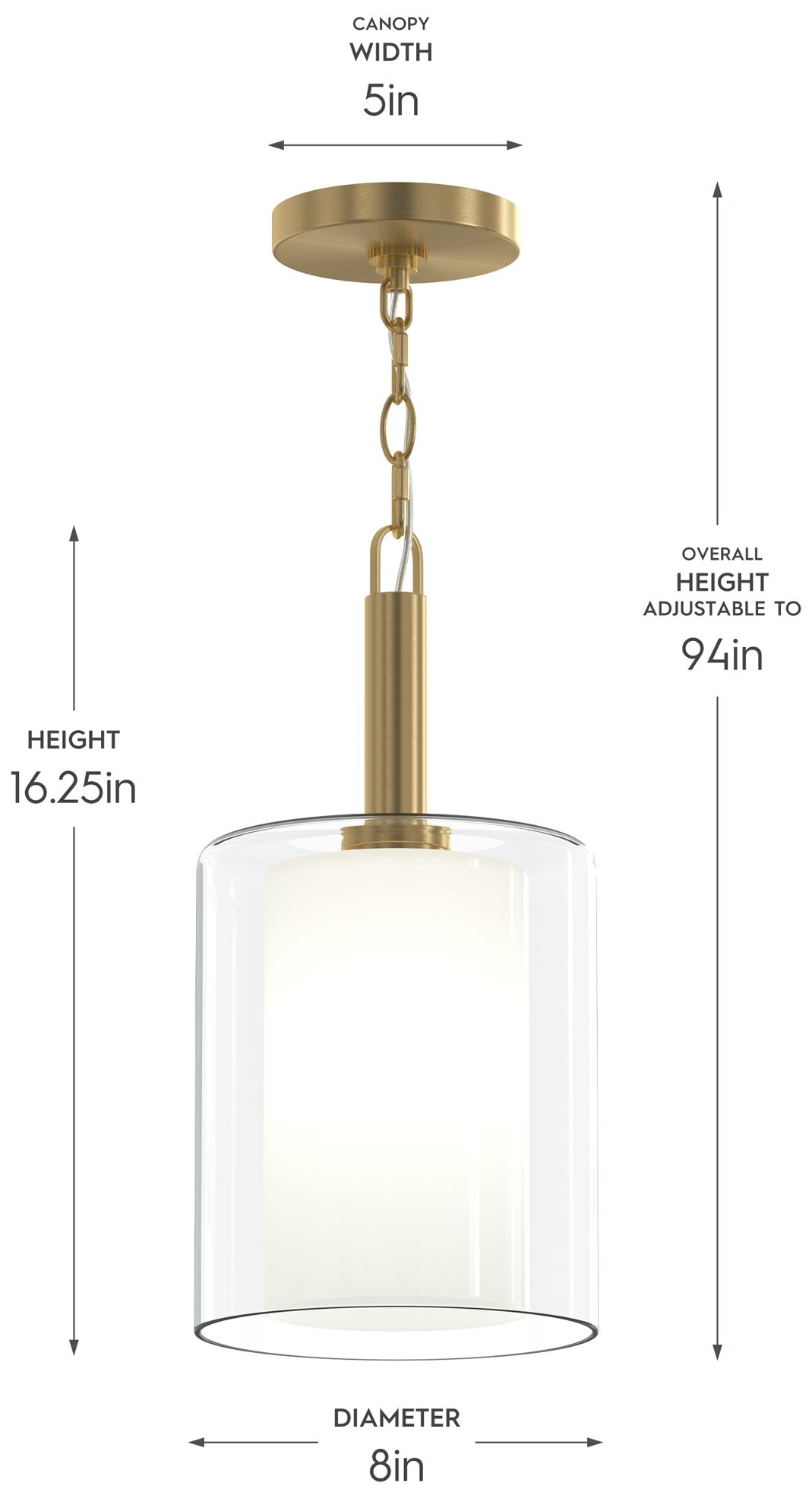 Image 6 Mack One-Light Pendant with Layered Glass Shade more views