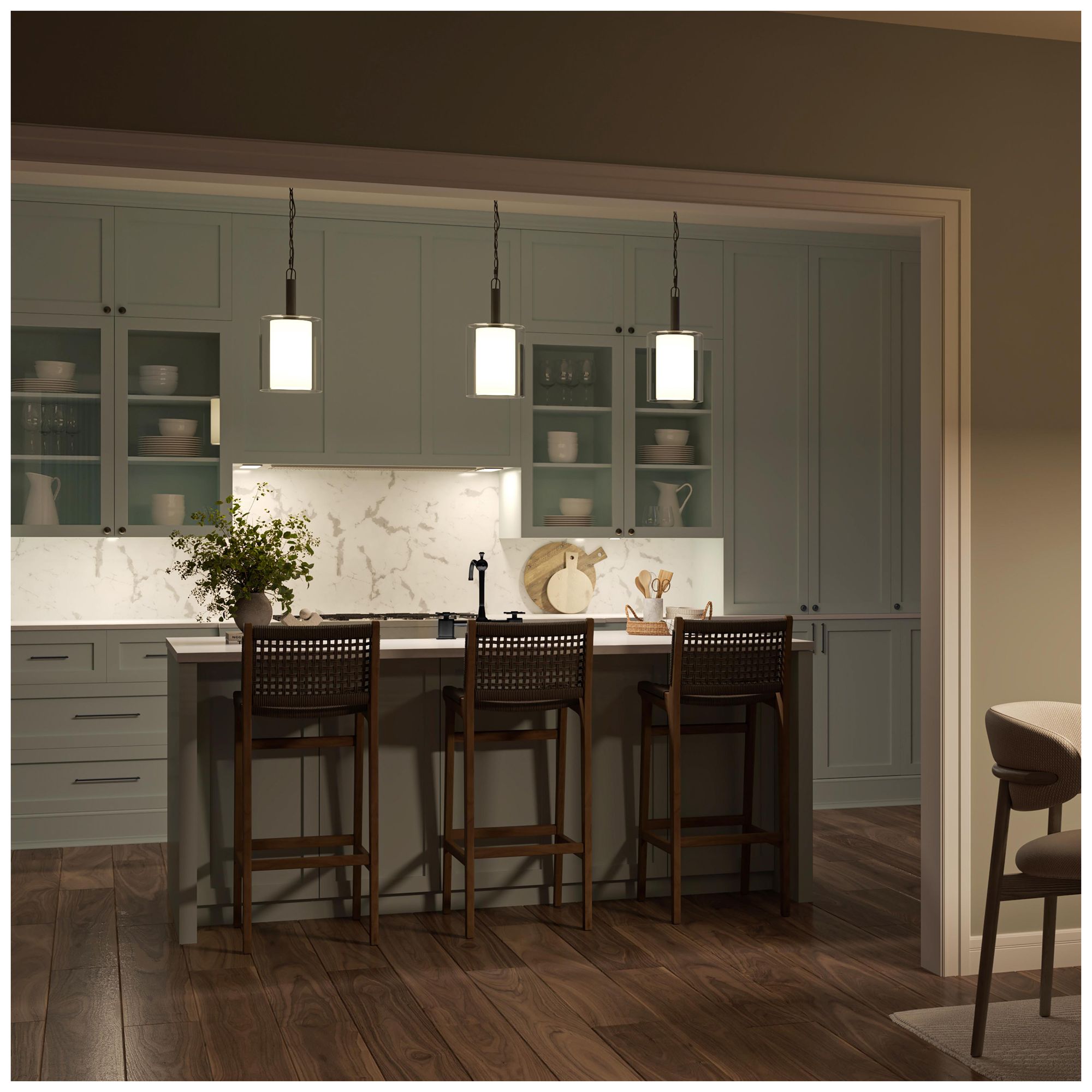 Image 5 Mack One-Light Pendant with Layered Glass Shade more views