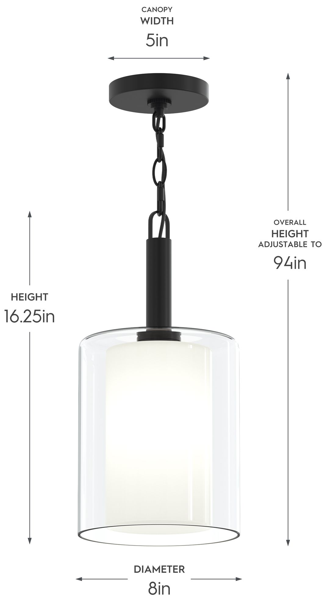 Image 6 Mack One-Light Pendant with Layered Glass Shade more views