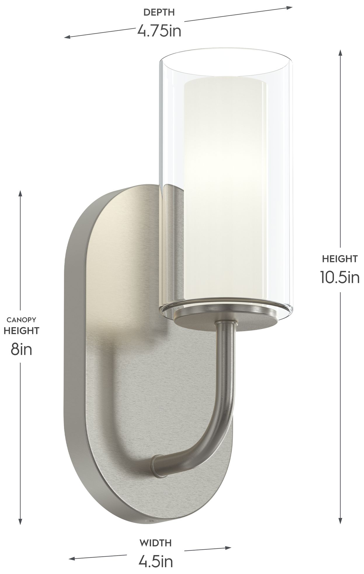 Image 6 Mack One-Light Wall Sconce with Layered Glass Shade more views