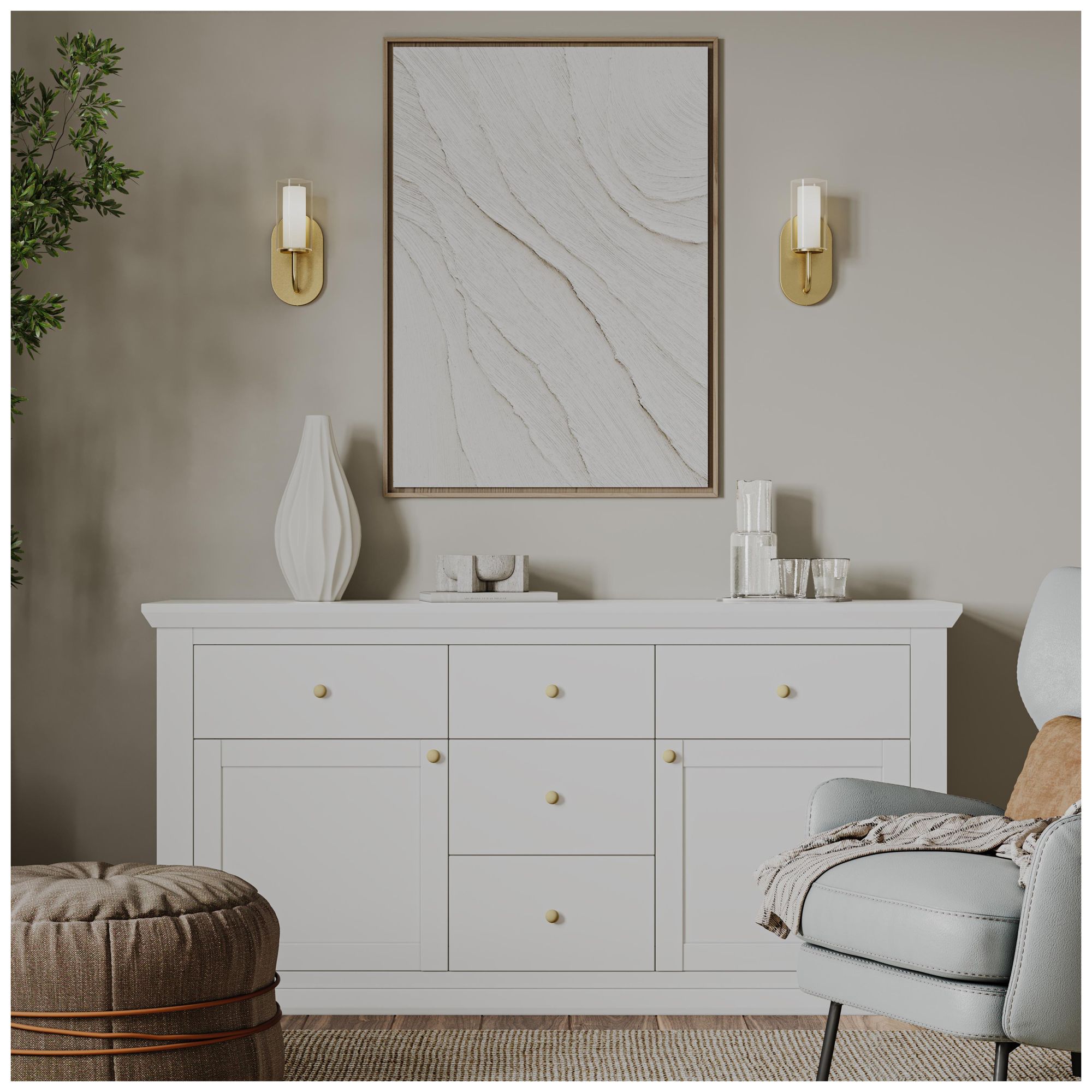 Image 4 Mack One-Light Wall Sconce with Layered Glass Shade more views