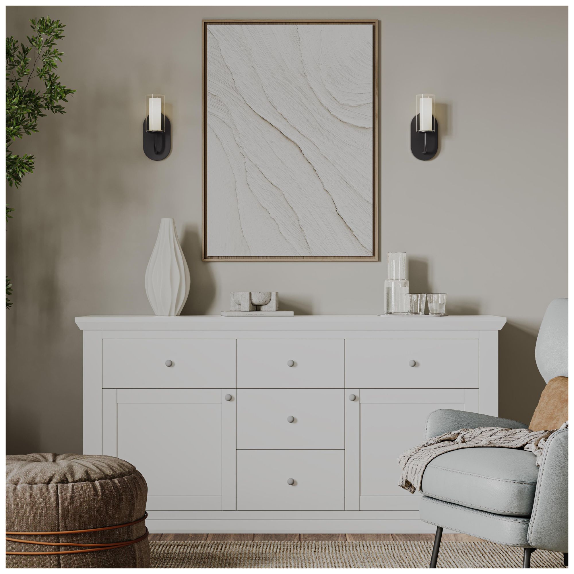 Image 4 Mack One-Light Wall Sconce with Layered Glass Shade more views